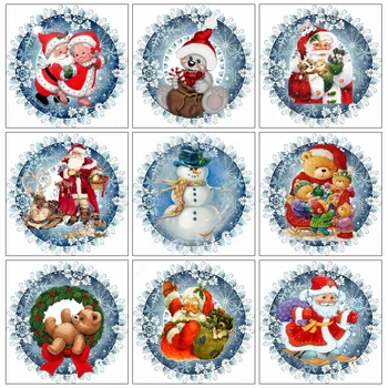 Royal Secret 5D Диамантена Живопис Пълен Кръг Нов Прием на Коледна Диамантена Бродерия Мозайка Дядо Коледа Кристали и Картини на Изкуството