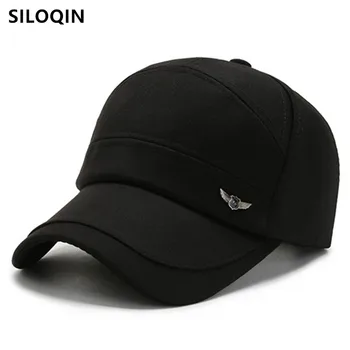 SILOQIN възстановяване на предишното положение шапка мъжка бейзболна шапка есенна памучен шапка s проста ежедневна спортна шапка регулируем размер на мъжките марки на костни папины шапки