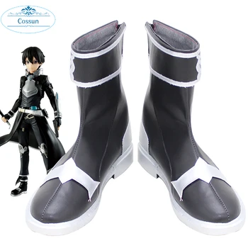 Sword Art Онлайн Кирито Черен Обувки За Cosplay, Обувки За Възрастни, Вечерни Обувки За Cosplay По Поръчка