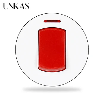 UNKAS A8 Безплатна Комбинация 20A/45A Сиво Превключвател на САМ Модули неонови осветена Высокомощным Кухненски Бойлер On/Off Стенен Климатик