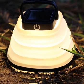 USB Акумулаторни Полируемые Палатки Лампи, Сгъваеми LED Слънчеви Къмпинг Осветление на Светлина Осветление Дома Спалня Декор