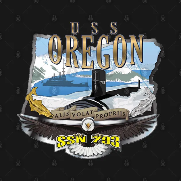 USS Oregon на ВМС на САЩ (SSN 793) Тениска 