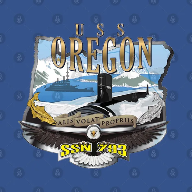 USS Oregon на ВМС на САЩ (SSN 793) Тениска 