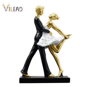 Vilead Танцуваща Двойка Скулптура Романтична Сватбена Фигурка За Годеж Абстрактна Статуя Хол Украса Спални Аксесоари