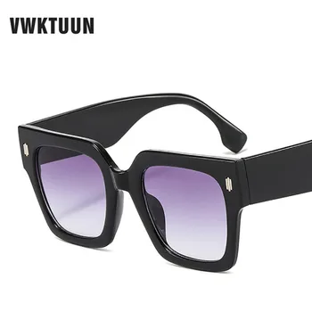 VWKTUUN Слънчеви Очила Женски Мъжки Vintage Слънчеви Очила Квадратни Слънчеви очила Са за по-Големи Шофьорски Очила с UV400