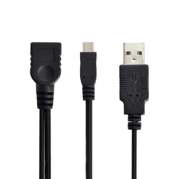 Xiwai Micro USB 2.0 OTG Домакин Флаш Диск, Кабел с USB мощност за Galaxy S3 i9300 S4 i9500 Note2 N7100 Note3 N9000 и S5