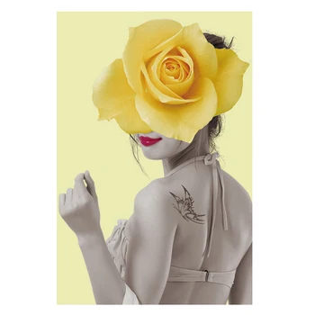 Абстрактна Нашивка С Изображение На Аватар Момичета В Цветенце Етикети За Облекло Diy Аксесоар Ютия На Теплопередаче Модни Минерални Ленти