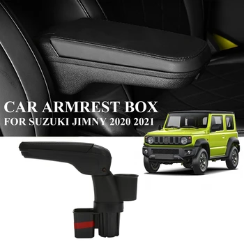 Авто Кутия за Съхранение, Подлакътник център от Изкуствена Кожа за Suzuki Jimny JB64W JB74W 2020 2021 Аксесоари за Интериора