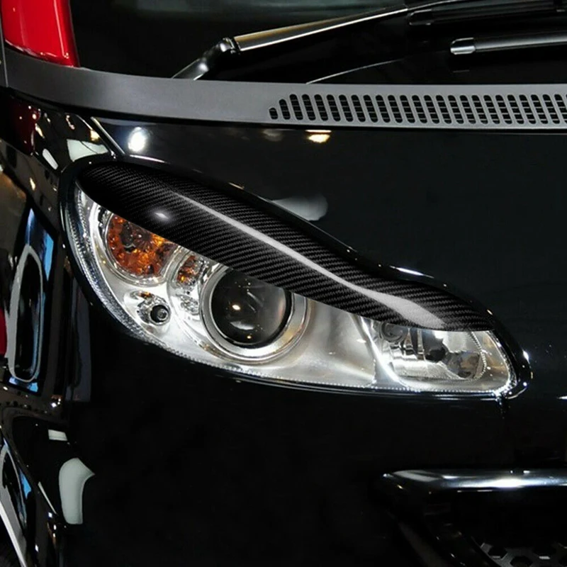 Автомобилна Тампон на Стикер за Веждите и клепачите от Въглеродни влакна за Mercedes-Benz на Smart Fortwo W451 2007-2014