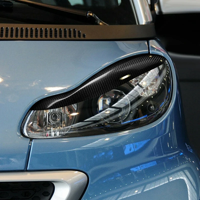 Автомобилна Тампон на Стикер за Веждите и клепачите от Въглеродни влакна за Mercedes-Benz на Smart Fortwo W451 2007-2014
