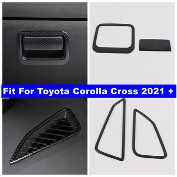 Аксесоари Таблото Air AC Изход отдушник Кутия За Съхранение на Ръкавици Капак Завърши Подходящ За Toyota Corolla Cross 2021-2023 карбон Вид