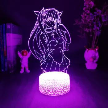 Аниме Fate Stay 3D Led нощна светлина С Шарките на Рин Тосаки, 16 Цвята, Имам Лампа За Детска стая на Спални, Нощни Подарък Лампа, Падаща
