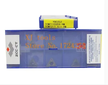 Безплатна доставка на 10 Броя TCMT110204 HM YBC252 капацитет на рязане плоча видий видий инструменти за струговане