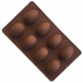 Великден 8-Луночная Шоколад Силиконова Форма за Торта с формата на Яйце, Форма за Лед, Форма за Печене САМ B018