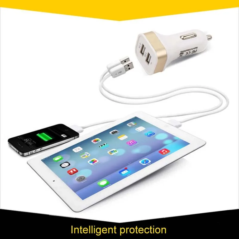 Високо качество на Горещи продажба USB зарядно устройство за iPod, Мобилен Мобилен Телефон, зарядно за Кола Безплатна доставка на 50 бр./лот
