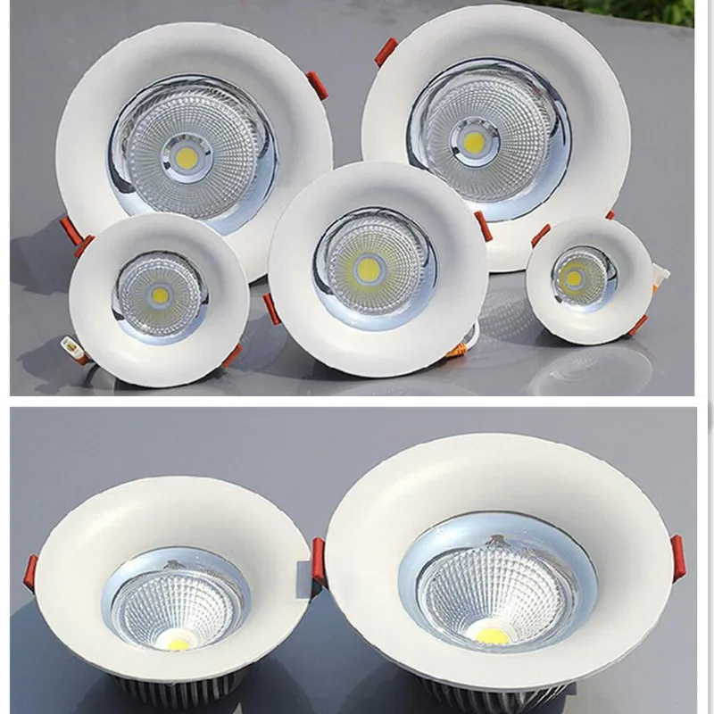Висококачествен Led-Вградени лампа COB 10 W/15 W/20 W/30 W, Топло бяла Чисто Бял Led Spot лампа Led тавана лампа AC85-265V