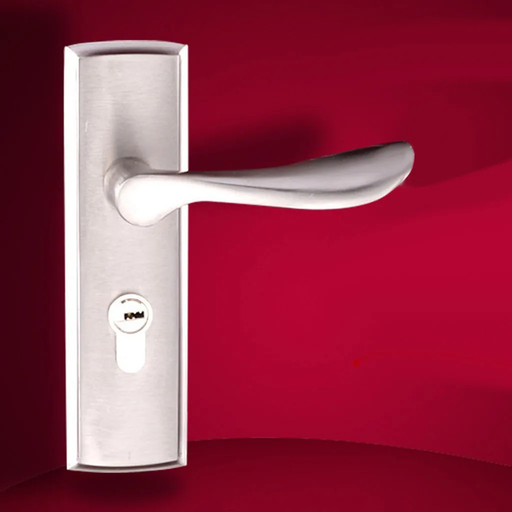 Вратата дръжката е от алуминиева Сплав, Заключване за Домашна Сигурност, Определени Брави за Спални, Капаче за Баня, 3 Ключа # 1
