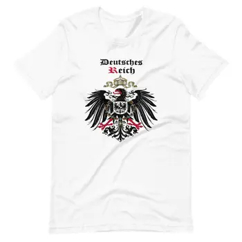 Гербът на Германския Райх, Емблемата на Германския Имперски Орел - Символ на Прусия WW1, Лятна Памучен Мъжка Тениска с Кръгло деколте и къс Ръкав