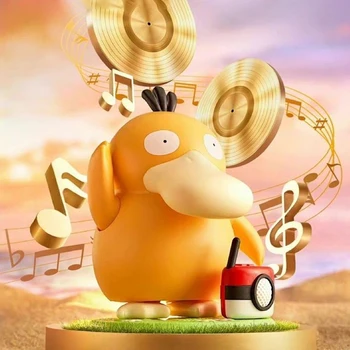 Гореща Аниме Pokemon Psyduck Електрически Суинг Звучене Кукла Патица Модел Преносим Багаж Музикална Ковчег Кавайные Играчки, Подаръци За Деца
