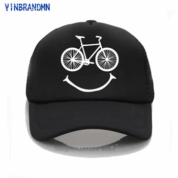Готина Забавна бейзболна шапка С Логото на МТБ Cycle, Забавна Модна шапка За Планински Колоездач, Модна шапка с Смайликом, Шапка за езда, Забавна шапка унисекс за Планински Мотора