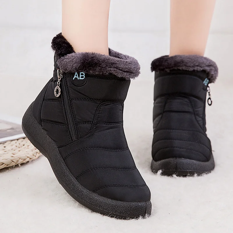 Дамски обувки 2020 г., модни непромокаеми зимни обувки за зимата, Дамски Ежедневни лека топли зимни обувки в щиколотку#SJPAE-601