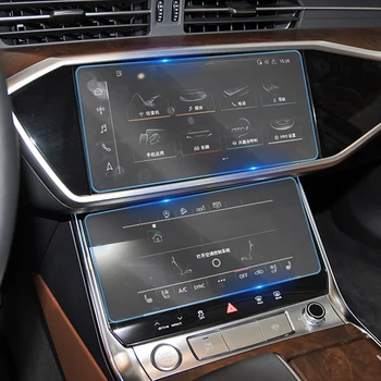 За Audi A6 2019 2020 2021 Автомобилен Мултимедиен Видео, GPS Навигация, LCD Екран от Закалено Стъкло Защитно Фолио Против Надраскване Аксесоар