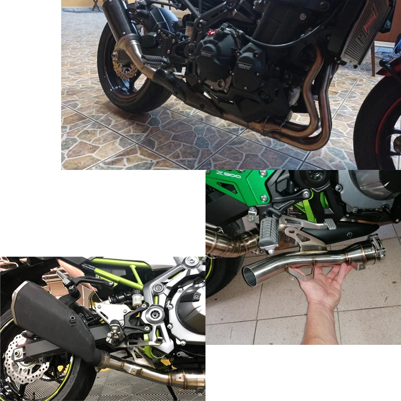 За Kawasaki Z900 Ninja ZR900 2017 2018 2019 Изпускателна Тръба Мотоциклет Средната Свързваща Тръба Премахване Замени Катализатор Без Шнур В Присъствието на Ауспуха
