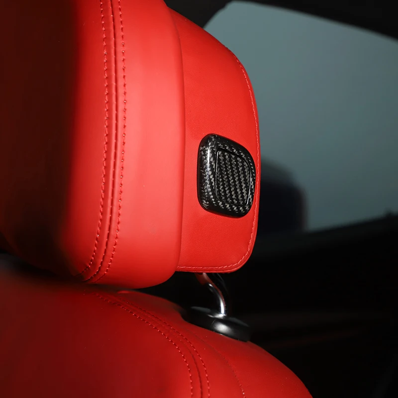 За Maserati Леванте Ghibli Quattroporte 2013-21 Облегалката За Глава Бутон За Включване Капак Тапицерия От Настоящето Въглеродни Влакна Автомобилен Стайлинг Аксесоари За Автомобили