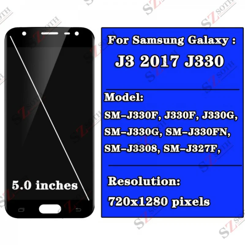 За Samsung Galaxy J3 2017 J330 J330FN SM-J330FN LCD дисплей с сензорен екран Дигитайзер възли За Samsung J3 PRO 2017 LCD дисплей