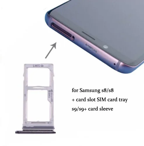 за Samsung NOTE8 тава за карти NOTE9 тава за карти S9/S9 + s8/s8 + sim-карта мобилен телефон Проста златна Двойна карта на единичен карта