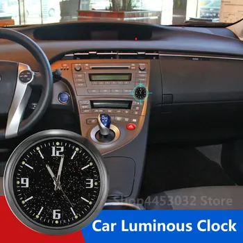 За Toyota Prius 3 2009 2010 2017 Автомобилни Часовници Светят Звездни Мини Цифрови Кварцови Вентилационни Отвори Изход Клип Часовници Украшение Аксесоари