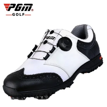 За голф обувки от естествена кожа Pgm, Мъжки Нескользящие Дишащи Спортни Обувки, Мъжки Водоустойчив Професионални Маратонки AA51035