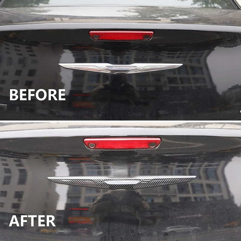 Защитен Панел на Капака на Багажника на задната врата за Chrysler 300C 2011-2021 Аксесоари от въглеродни влакна, ABS
