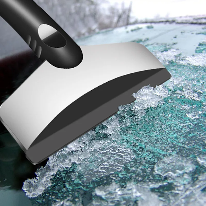 Зимна лопата за сняг, лопата за сняг от неръждаема стомана предното стъкло на колата на лопата за сняг, лопата за лед с всички инструменти за почистване на автомобилни прозорци