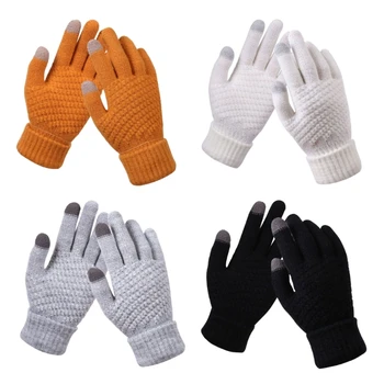 Зимни Топли Ръкавици В Студено Време, Велосипедни Ръкавици Ръкавици за Сензорен Екран за Жени И Мъже