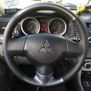 Изработена по Поръчка на Кутията на Волана, изработени От Въглеродни Влакна от Естествена Кожа 100% е Подходяща За Mitsubishi Lancer EX 10 Lancer X Outlander Автомобилни Аксесоари