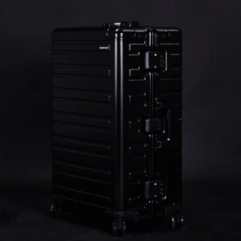 Изцяло алуминиев куфар с метална количка от магнезиева сплав за мъже и жени от 20 инча, 26 инча куфар пътен кодекс кутия