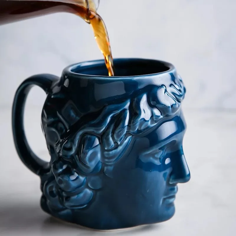 Испански гръцкият Аполон-Давид главата Чаша римска скулптура чаша за вода