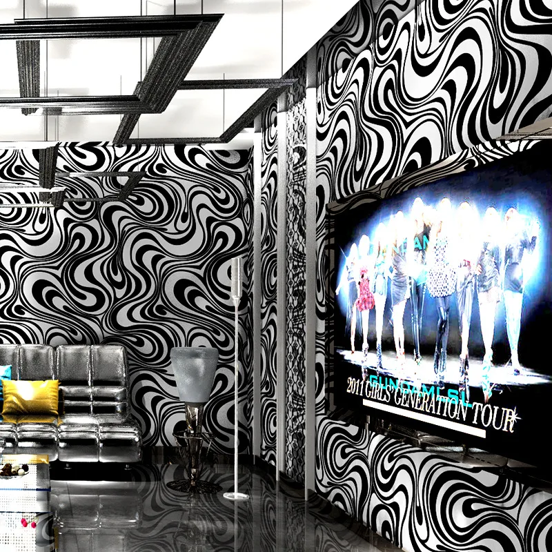 Кабелна телевизия тапети караоке мигающее стенно покритие 3d отразяваща специален бар тематична кутия коридор преминаване на фона на тапети