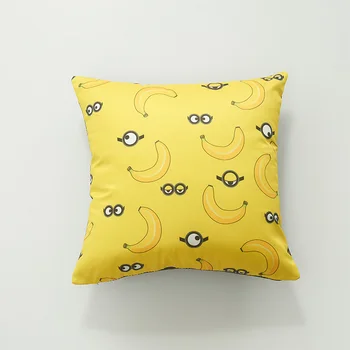 Кавайный стил, жълто калъф за диванной възглавници с изображение на банан, 45*45 см, без вътрешна калъфки за Свети Валентин, свеж цвят, XA-5