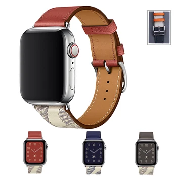 Каишка за Apple watch SE 6 5 група 44 мм 40 мм 42 мм, 38 мм и Каишка от естествена кожа каишка за часовник iwatch 5/4/3/2/1 гривна Аксесоари