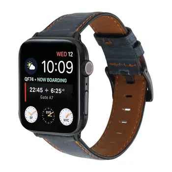 Каишка за часовник Apple Watch 6 5 4 3 2 1 SE ретро кожена каишка iWatch 44 мм 40 мм 42 мм 38 мм класически каишка за часовник взаимозаменяеми каишка