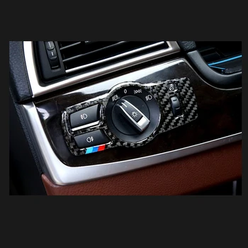 Карбон За BMW 5/7 серия X3 X4 F07 F01 F10 F25 F26 Автомобилен стайлинг Рамка на Ключа на фаровете Декоративна Капачка Тапицерия на Колата Стикер
