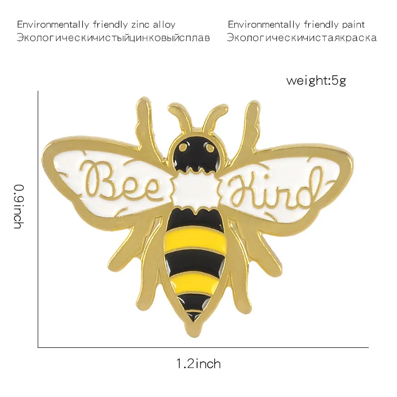 Карикатура Творчески Пчела Моделиране На Животни Поп-Емайл Жени Отличителни Значки Брошка Забавни Модни Бижута Дрехи, Джобни Аксесоари