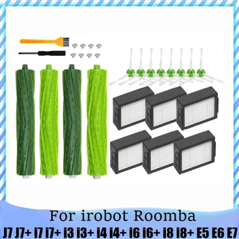 Комплект Аксесоари За Irobot Roomba J7 J7 + I7 I7 + I3, I3 + I4 I4 + I6 I6 + I8 I8 + E5 E6 E7 Робот Основна Странична Четка Филтър