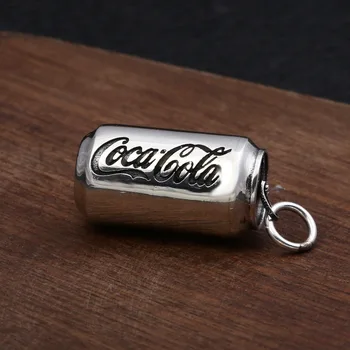 Креативността Бутилка от Кока-кола на Банките Висулка Сребро 925 Проба Бижута на Мъже, Жени Колие с Висулка Colgantes Mujer Moda 2021 Нова