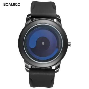 модерен мъжки часовник унисекс BOAMIGO маркови мъжки кварцов часовник креативен дизайн гумени часовници аналогов часовник relogio masculino