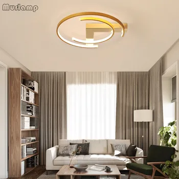 Модерен стил дневна спалня златна кръгла гальванический матов led тавана лампа детска индивидуалност led тавана лампа