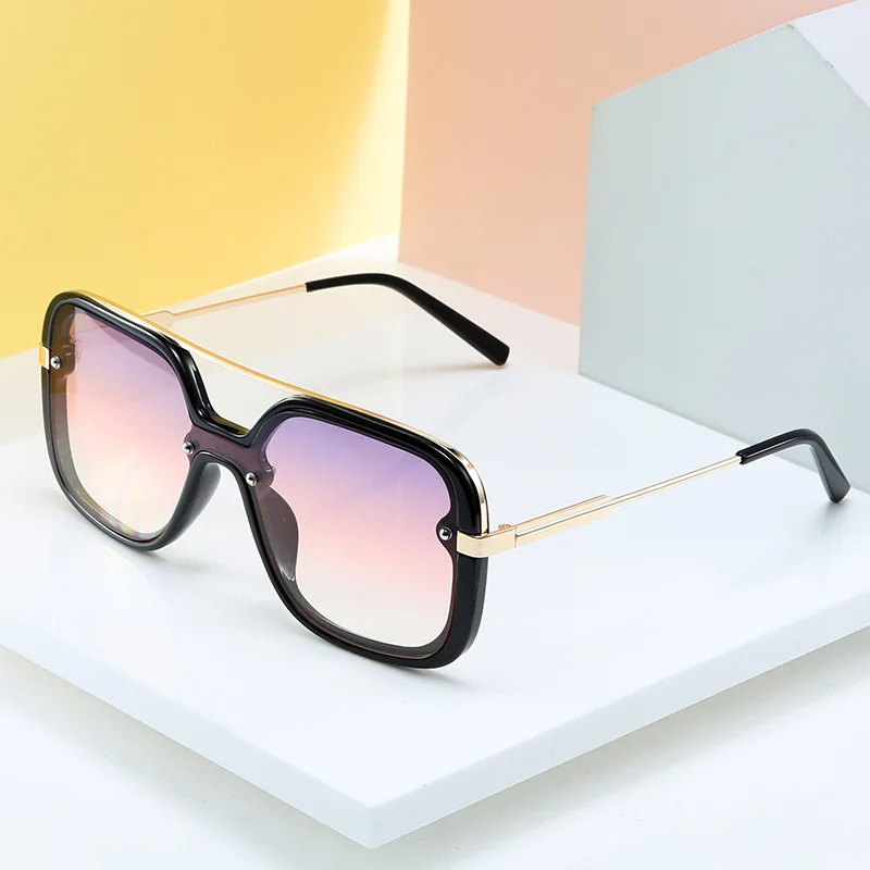 Модни Квадратни Слънчеви Очила Pilot за Мъже, Класически Vintage Слънчеви Очила за Шофиране, Метален Цвят е за Жени, на Известната Марка, Дизайнерски Декоративни Очила