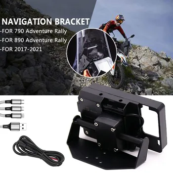 Мотоциклет Мобилен Телефон GPS Навигация Скоба USB Титуляр За Зареждане Подходящ За 790 890 ADV Adventure New Rally 2017-2021